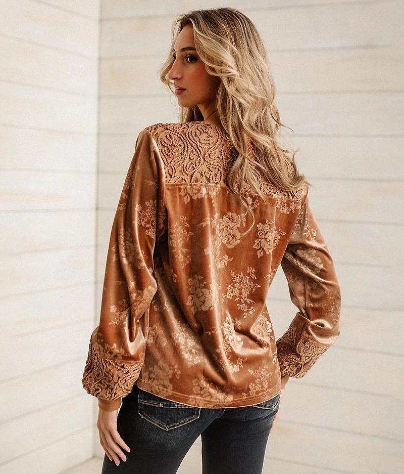 Velvet Floral Top
