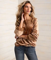 Velvet Floral Top