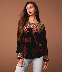 Floral Velvet Top