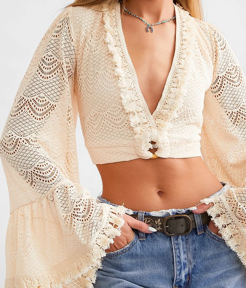 Crochet Fringe Cropped Top