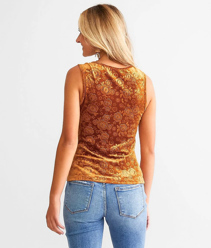 Floral Velvet Tank Top