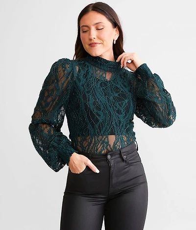 Beaded Lace Top