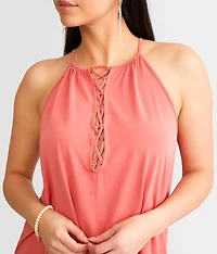 Lace-Up Tank Top