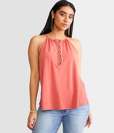 Lace-Up Tank Top