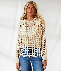 Resort Edit - Open Stitch Hooded Sweater