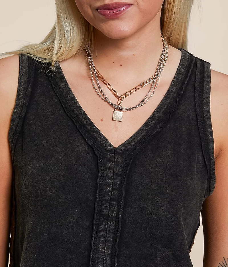 Pieced Crochet Tank Top