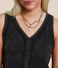 Pieced Crochet Tank Top