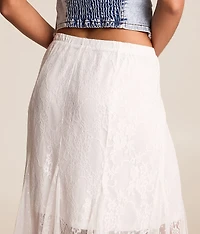 Pieced Lace Maxi Skirt