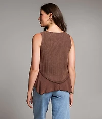 Contrast Washed Tank Top
