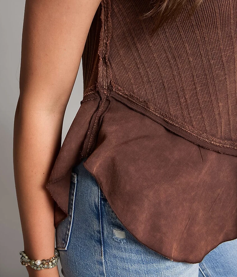 Contrast Washed Tank Top