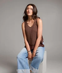 Contrast Washed Tank Top