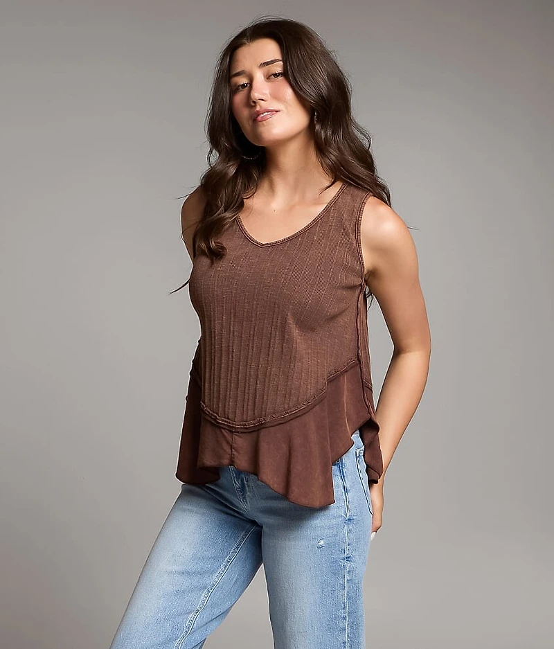 Contrast Washed Tank Top
