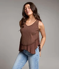 Contrast Washed Tank Top