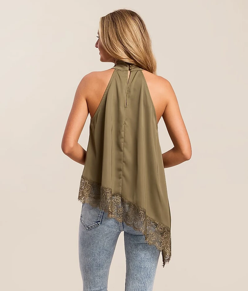 Lace Trim Tank Top