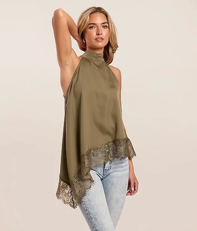 Lace Trim Tank Top