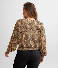 Metallic Floral Top