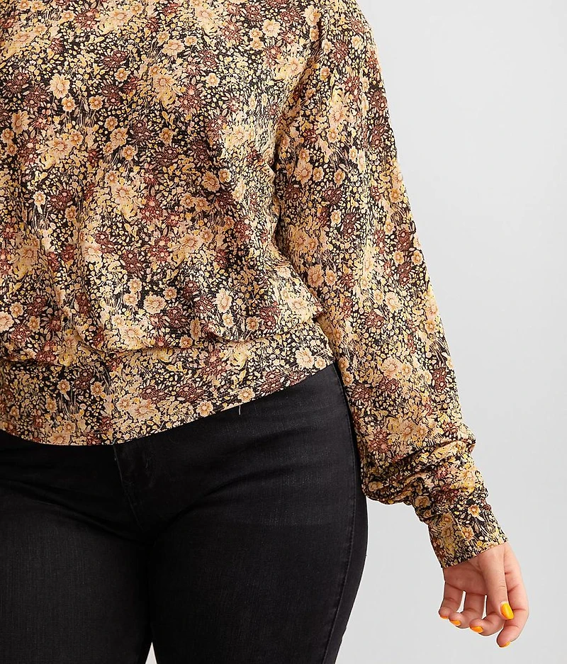 Metallic Floral Top