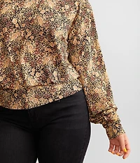 Metallic Floral Top