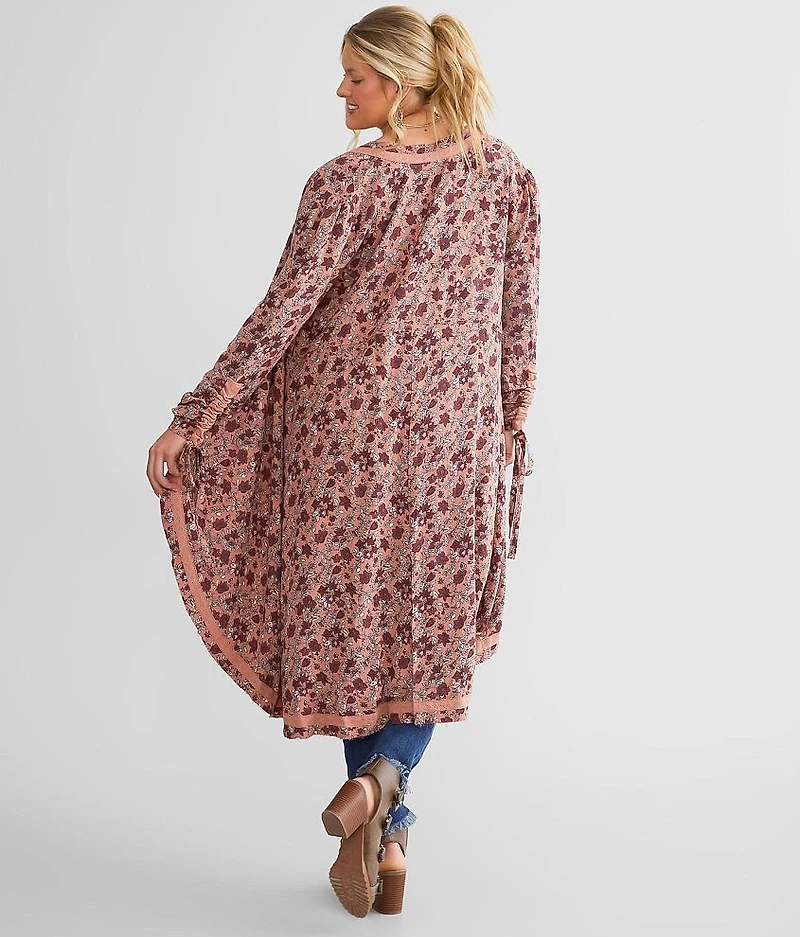 Floral Print Kimono