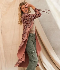 Floral Print Kimono