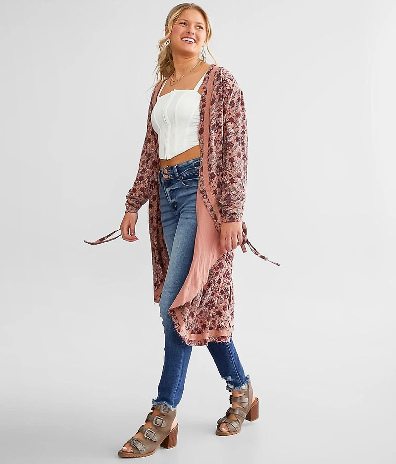 Floral Print Kimono