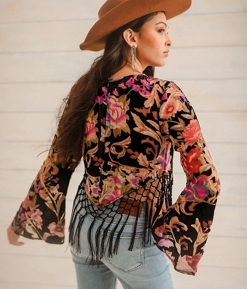 Velvet Fringe Top