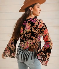 Velvet Fringe Top