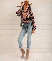 Velvet Fringe Top