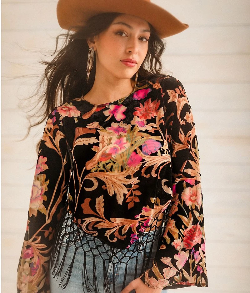 Velvet Fringe Top