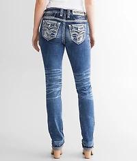 Fana Mid-Rise Straight Stretch Jean