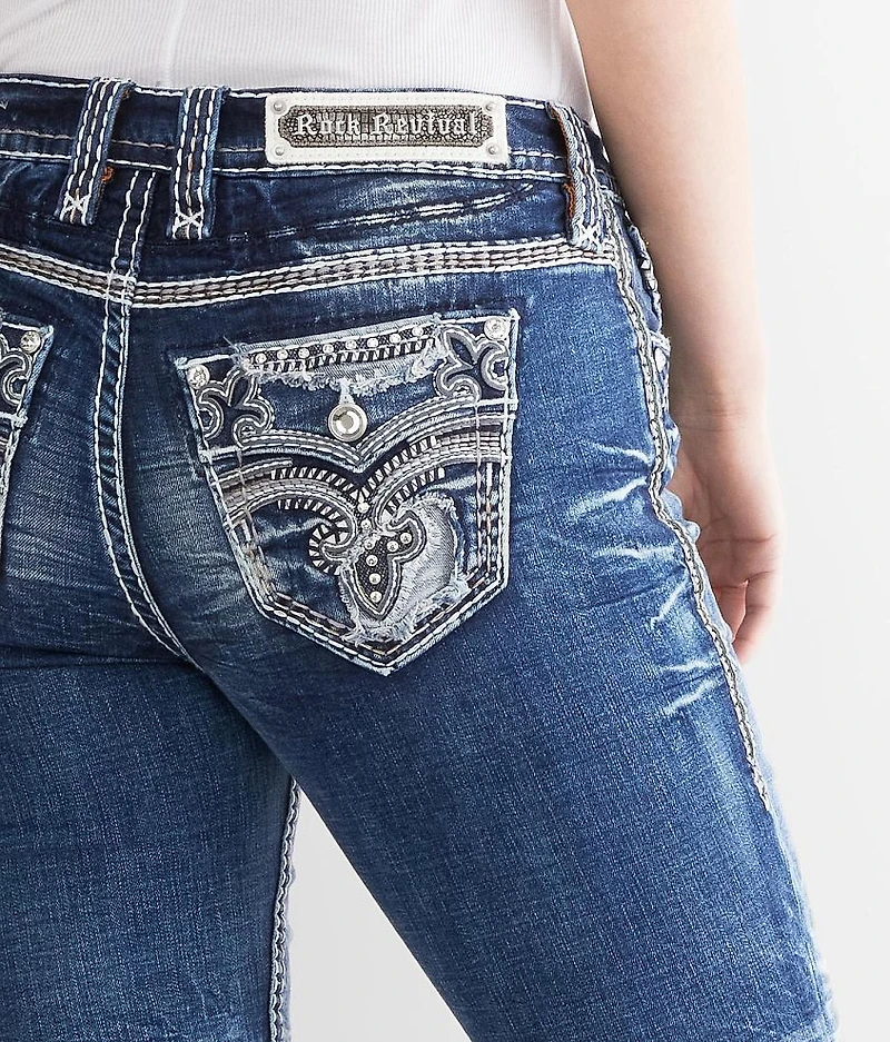 Fana Mid-Rise Straight Stretch Jean