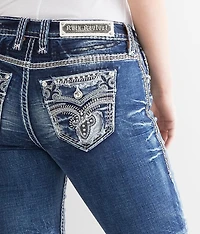 Fana Mid-Rise Straight Stretch Jean