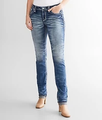 Fana Mid-Rise Straight Stretch Jean
