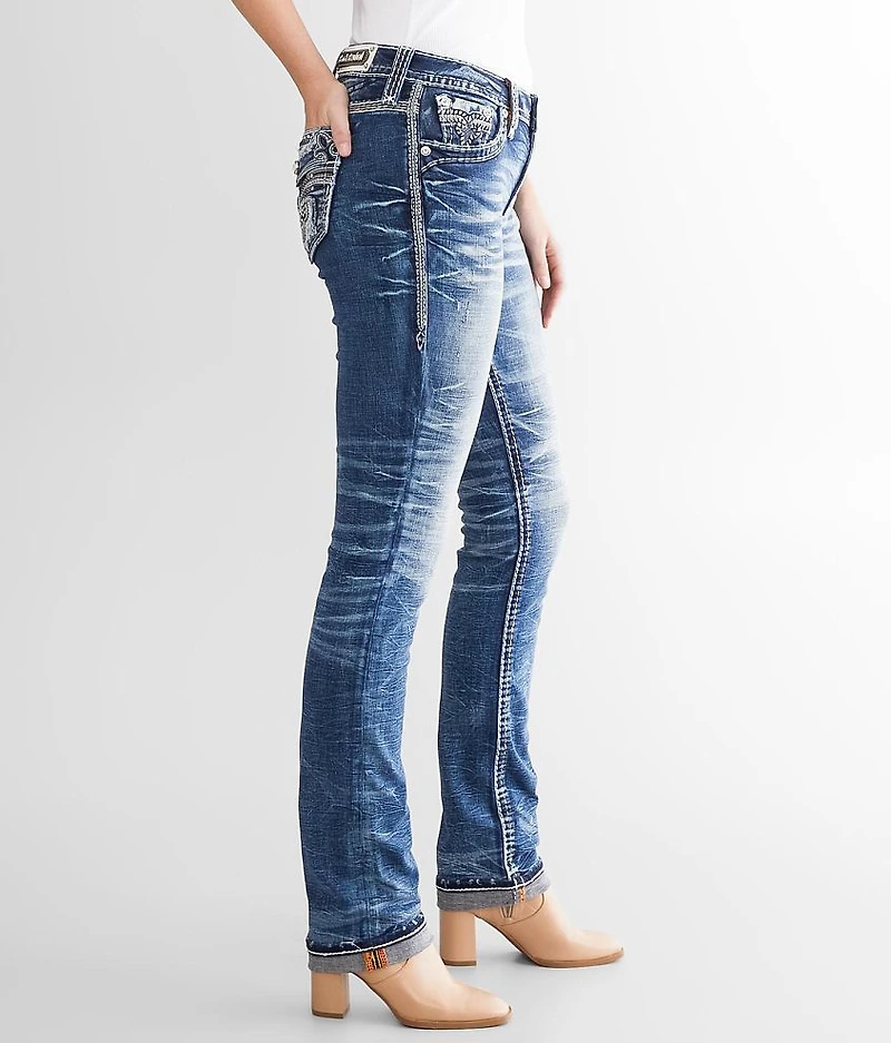 Fana Mid-Rise Straight Stretch Jean
