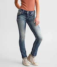 Wanda Low Rise Straight Stretch Cuffed Jean
