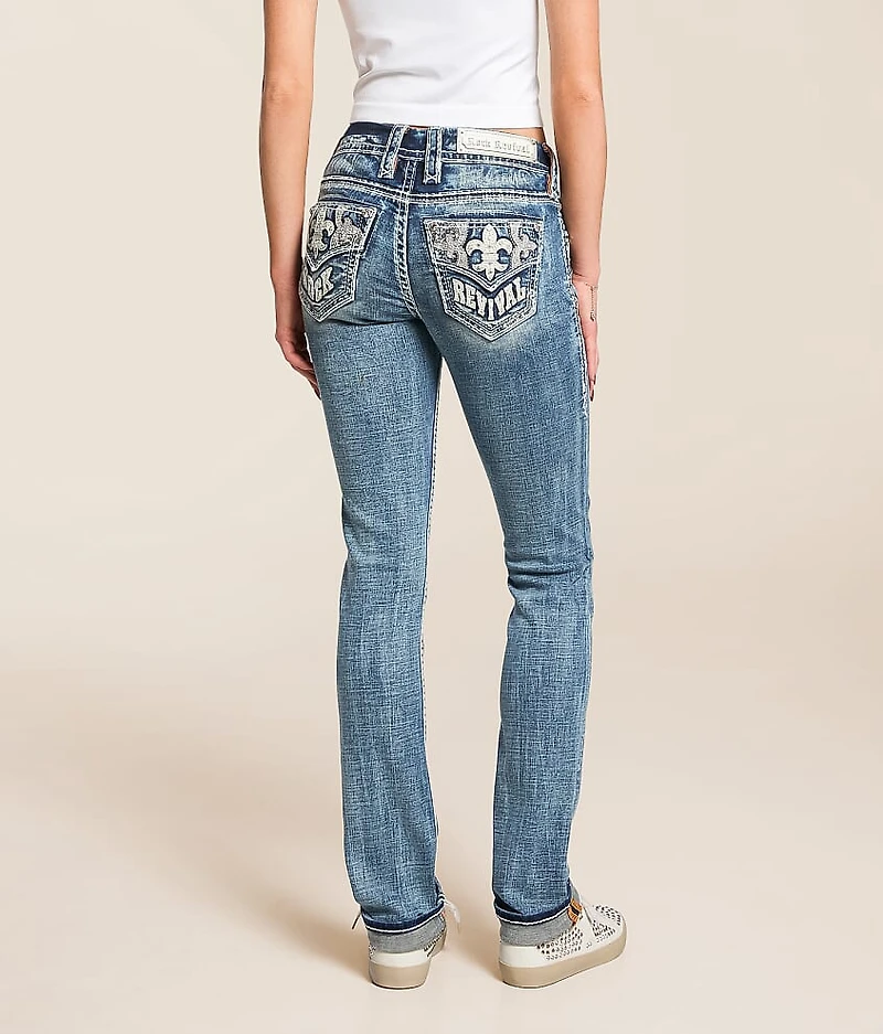 Alyvia Low Rise Straight Stretch Cuffed Jean