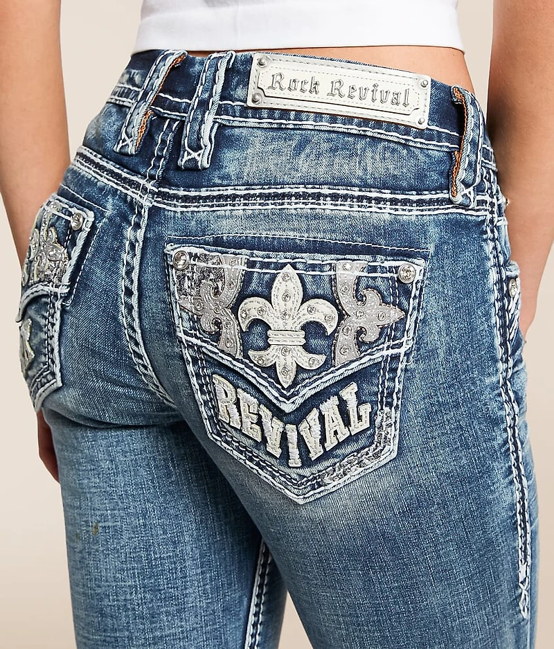 Alyvia Low Rise Straight Stretch Cuffed Jean