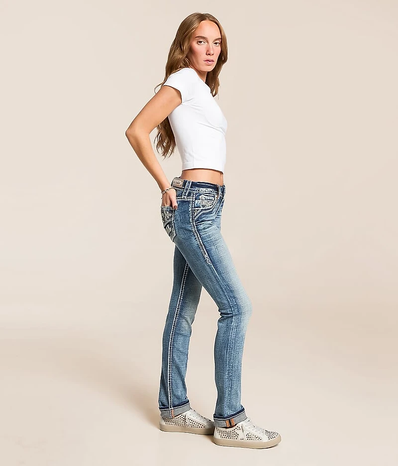 Alyvia Low Rise Straight Stretch Cuffed Jean