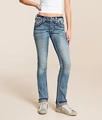 Alyvia Low Rise Straight Stretch Cuffed Jean