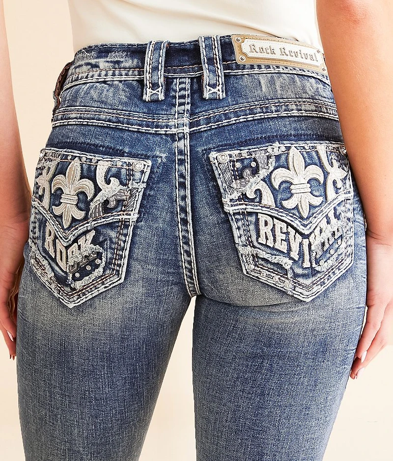 Alyvia Mid-Rise Straight Stretch Jean