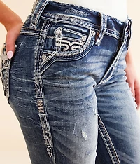 Alyvia Mid-Rise Straight Stretch Jean