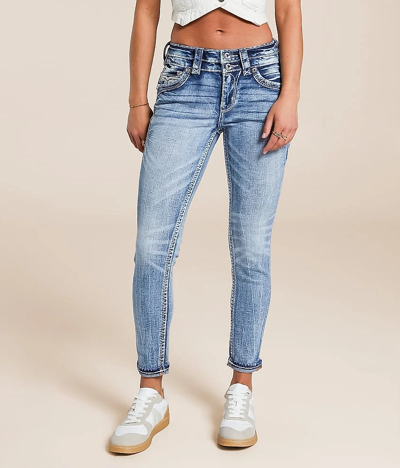 Savannah Mid-Rise Ankle Skinny Stretch Jean