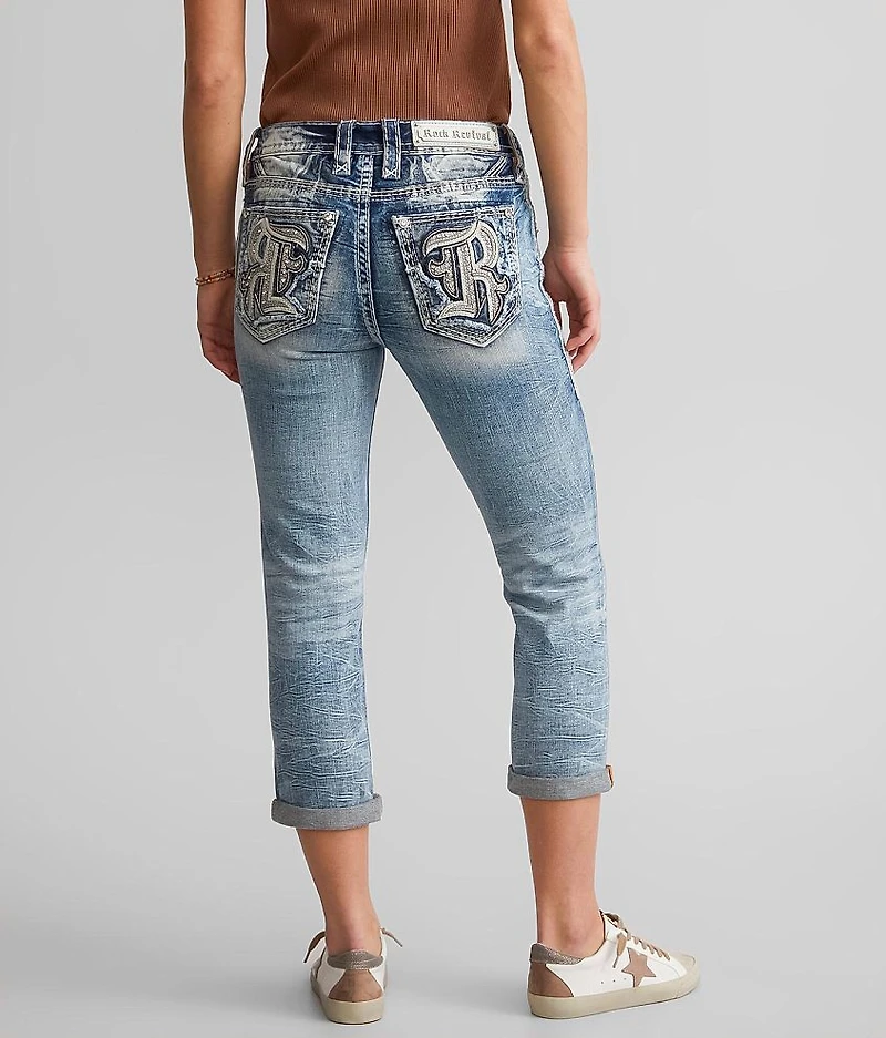 Eilish Cuffed Stretch Capri Jean