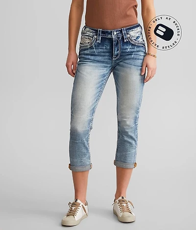Eilish Cuffed Stretch Capri Jean