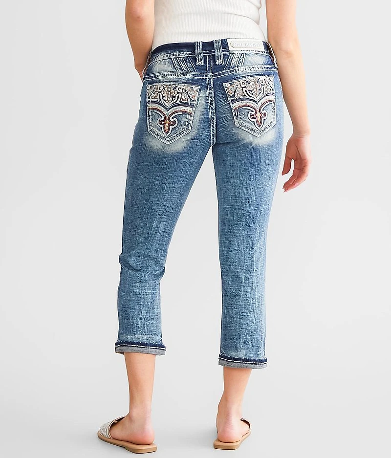 Nuri Easy Mid-Rise Cuffed Stretch Capri Jean