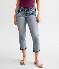 Sidonie Easy Mid-Rise Cuffed Stretch Capri Jean