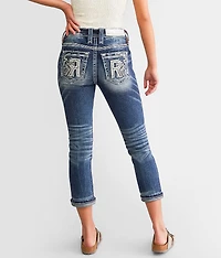 Pearlie Mid-Rise Stretch Capri Jean