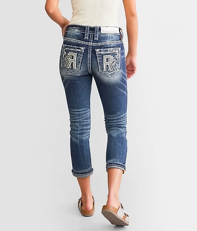 Pearlie Mid-Rise Stretch Capri Jean