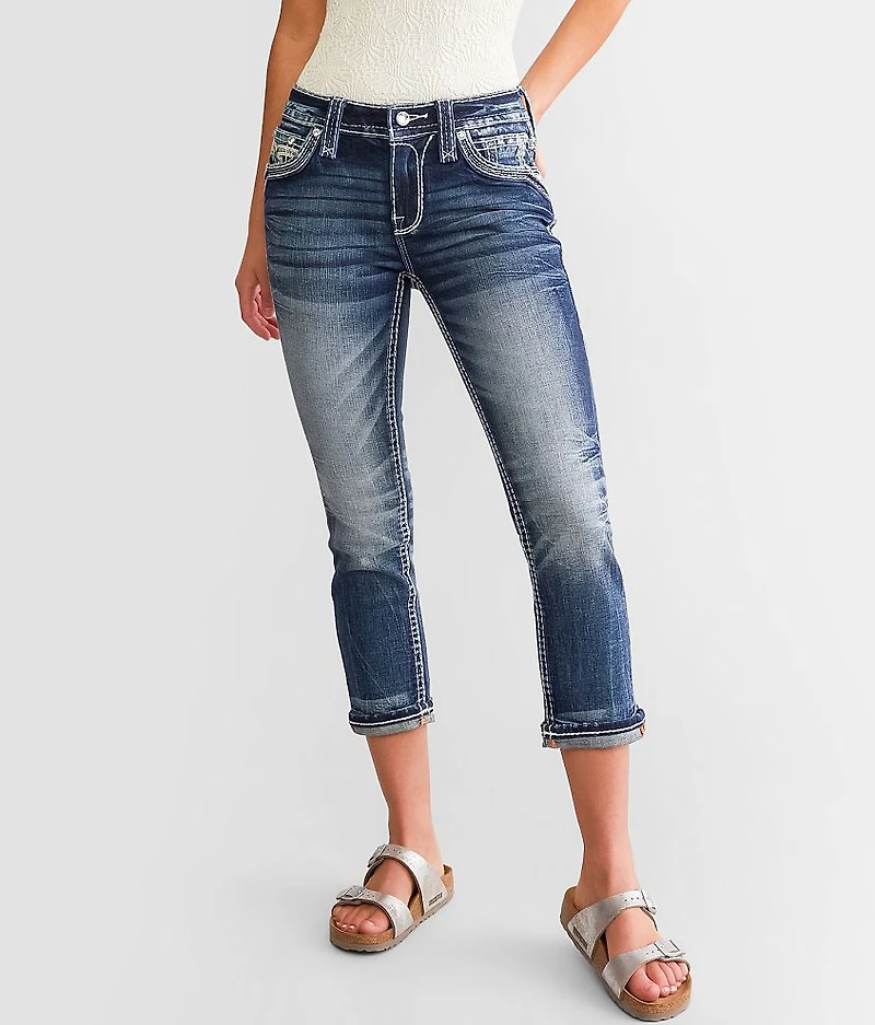 Pearlie Mid-Rise Stretch Capri Jean