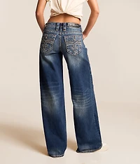 Titania Low Slung Wide Leg Baggy Stretch Jean